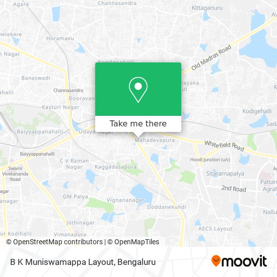 B K Muniswamappa Layout map