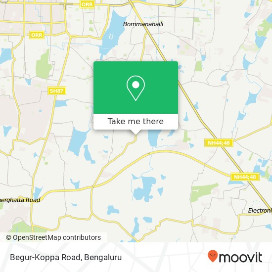 Begur-Koppa Road map