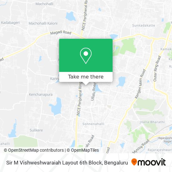 Sir M Vishweshwaraiah Layout 6th Block map