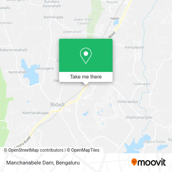 Manchanabele Dam map
