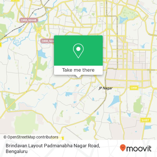 Brindavan Layout Padmanabha Nagar Road map