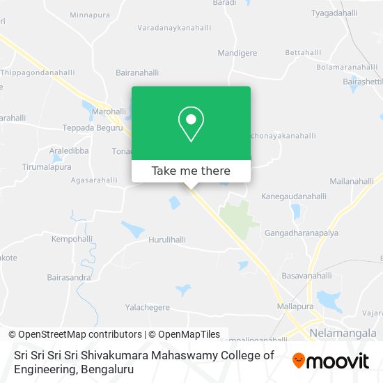 Sri Sri Sri Sri Shivakumara Mahaswamy College of Engineering map