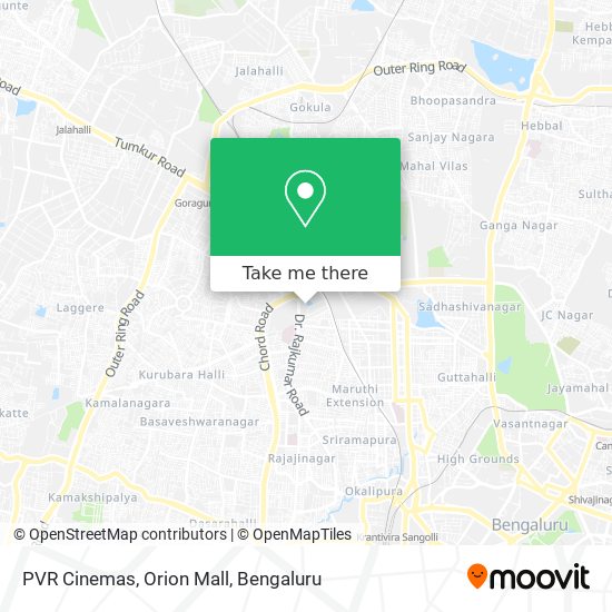 PVR Cinemas, Orion Mall map