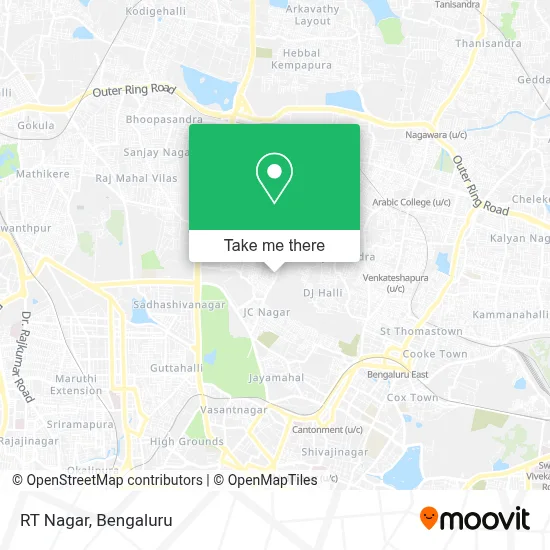 RT Nagar map