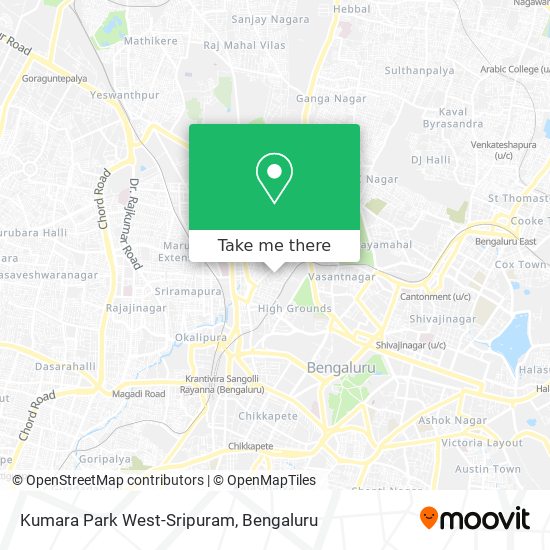 Kumara Park West-Sripuram map