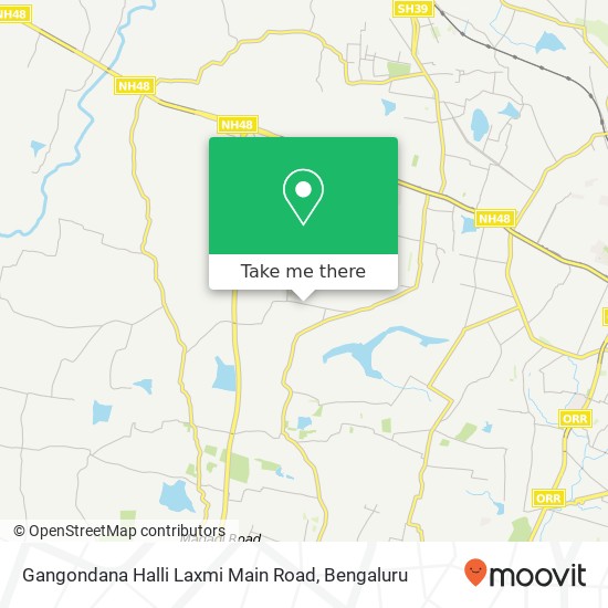 Gangondana Halli Laxmi Main Road map