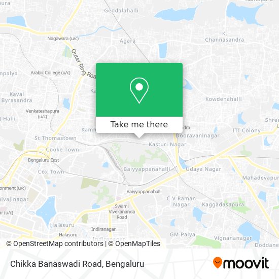 Chikka Banaswadi Road map