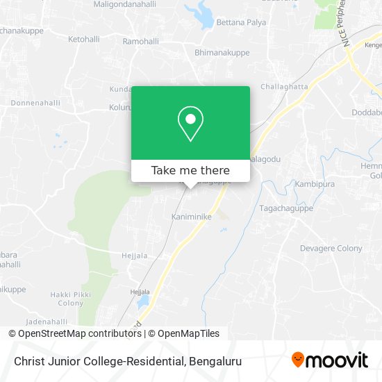 Christ Junior College-Residential map