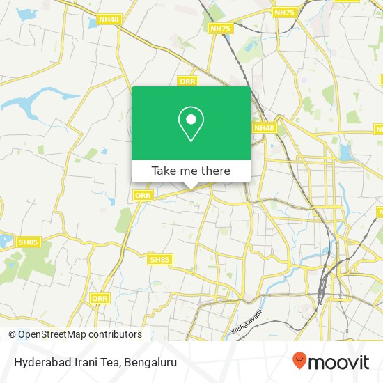 Hyderabad Irani Tea map