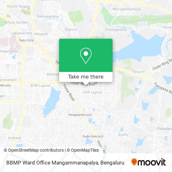 BBMP Ward Office Mangammanapalya map