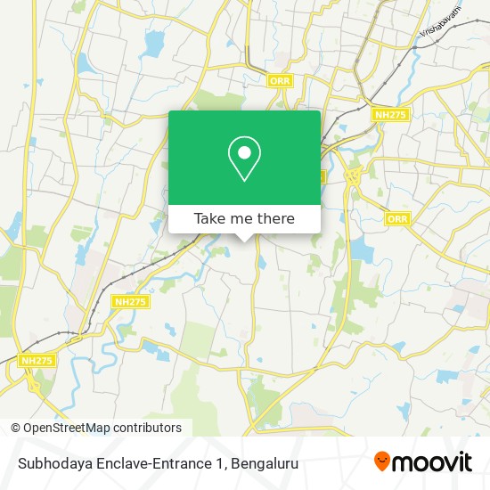 Subhodaya Enclave-Entrance 1 map
