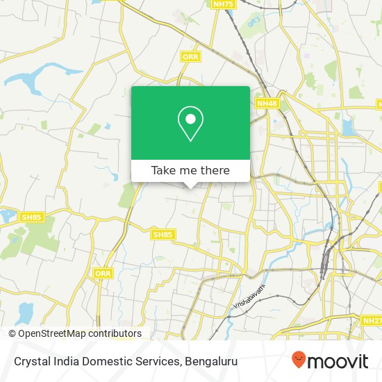 Crystal India Domestic Services map