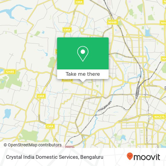 Crystal India Domestic Services map