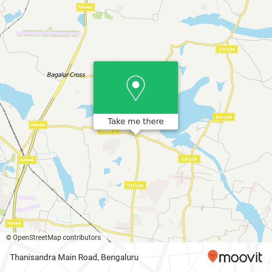 Thanisandra Main Road map