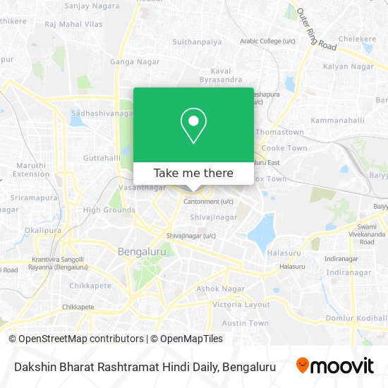 Dakshin Bharat Rashtramat Hindi Daily map