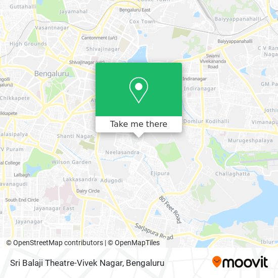 Sri Balaji Theatre-Vivek Nagar map