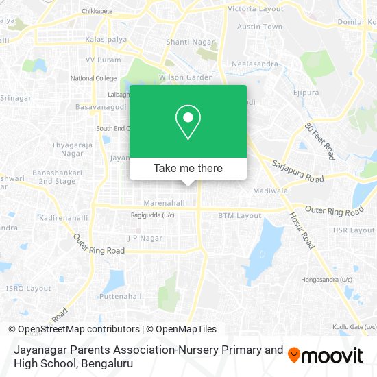 Jayanagar Parents Association-Nursery Primary and High School map