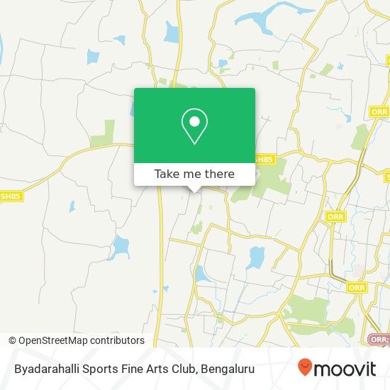 Byadarahalli Sports Fine Arts Club map