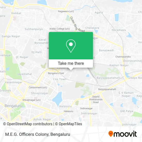 M.E.G. Officers Colony map