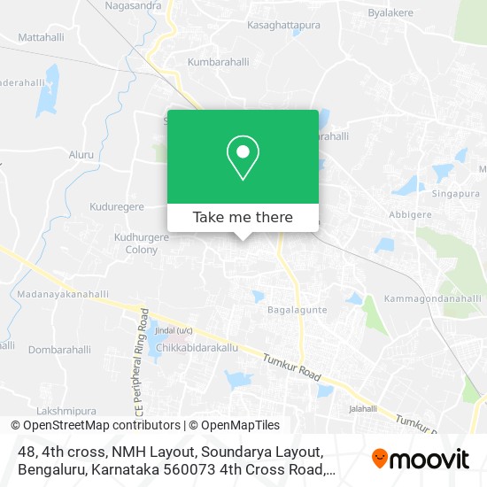 48, 4th cross, NMH Layout, Soundarya Layout, Bengaluru, Karnataka 560073 4th Cross Road map