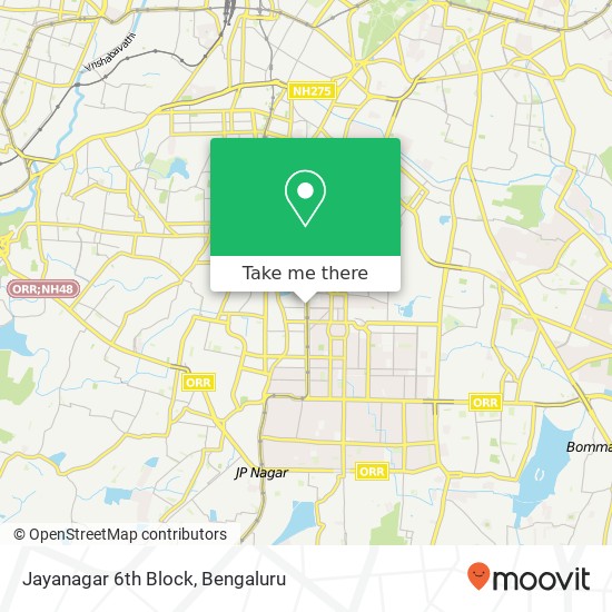 Jayanagar 6th Block map