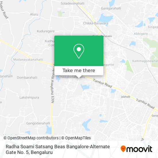 Radha Soami Satsang Beas Bangalore-Alternate Gate No. 5 map