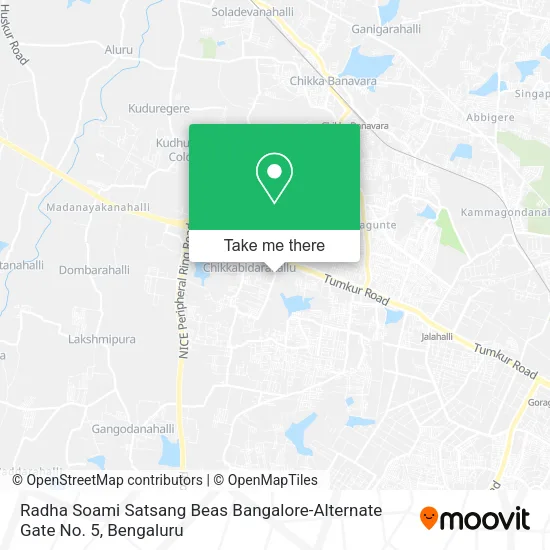 Radha Soami Satsang Beas Bangalore-Alternate Gate No. 5 map