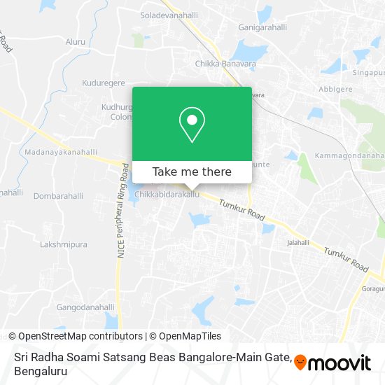 Sri Radha Soami Satsang Beas Bangalore-Main Gate map