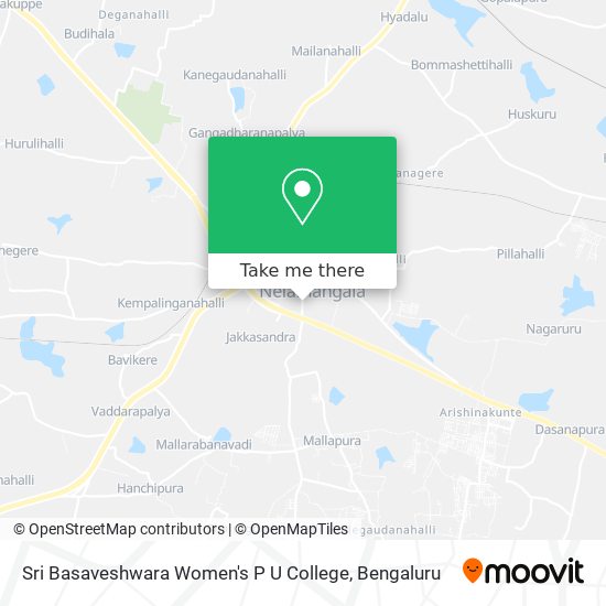 Sri Basaveshwara Women's P U College map