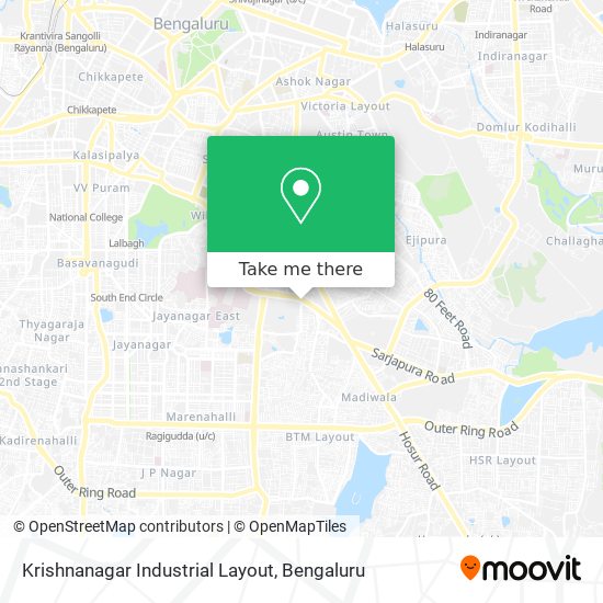Krishnanagar Industrial Layout map