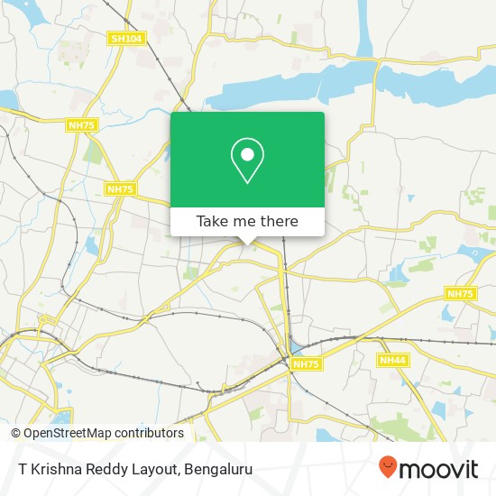 T Krishna Reddy Layout map