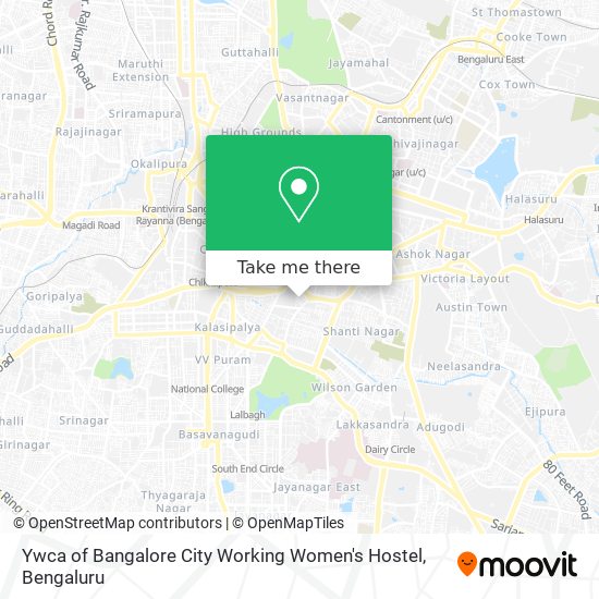 Ywca of Bangalore City Working Women's Hostel map