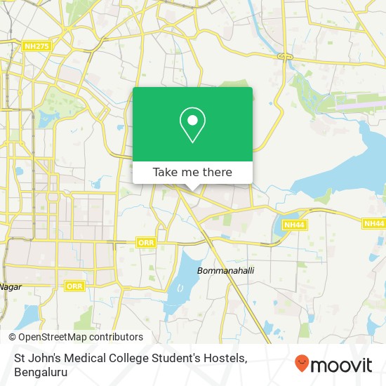 St John's Medical College Student's Hostels map