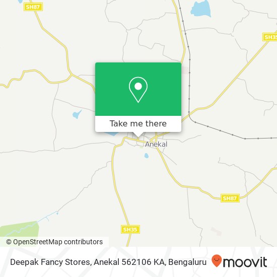 Deepak Fancy Stores, Anekal 562106 KA map