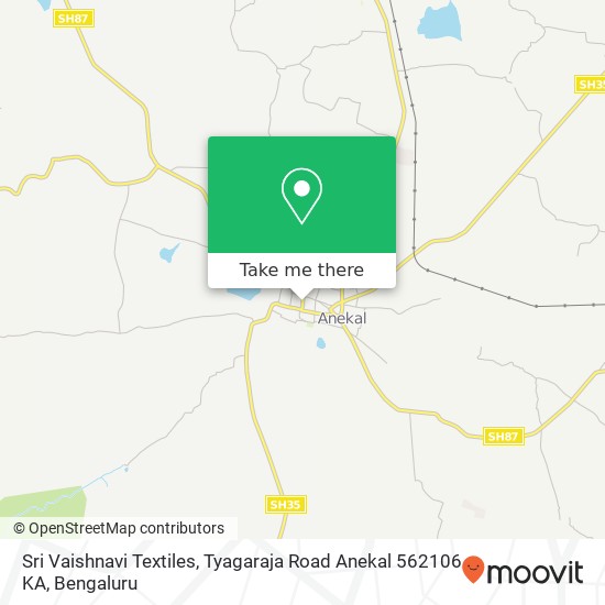 Sri Vaishnavi Textiles, Tyagaraja Road Anekal 562106 KA map
