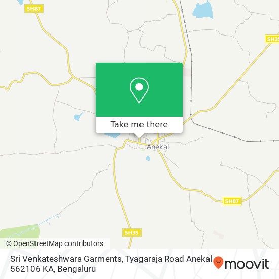 Sri Venkateshwara Garments, Tyagaraja Road Anekal 562106 KA map