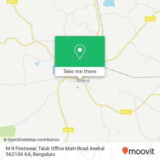 M R Footwear, Taluk Office Main Road Anekal 562106 KA map