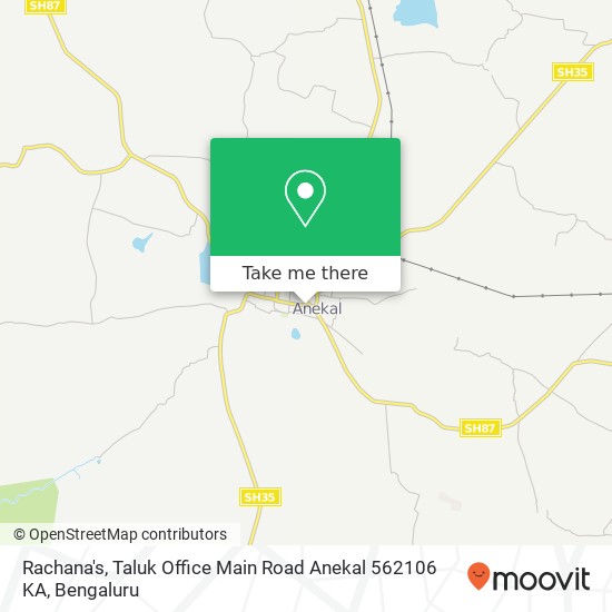 Rachana's, Taluk Office Main Road Anekal 562106 KA map