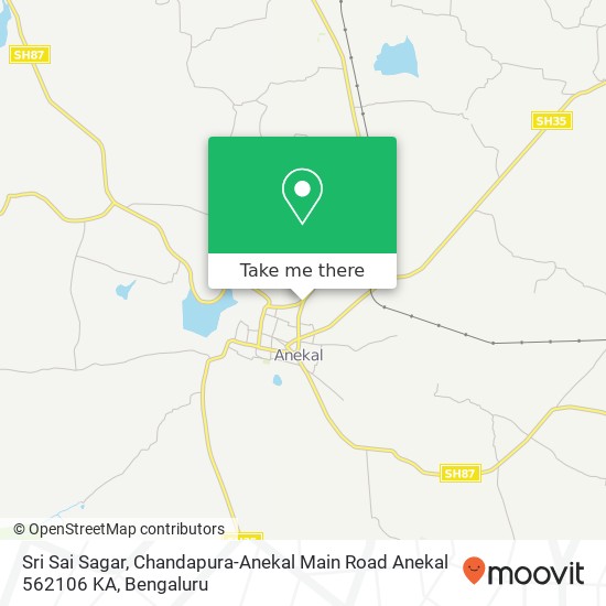 Sri Sai Sagar, Chandapura-Anekal Main Road Anekal 562106 KA map