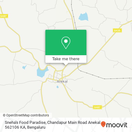 Sneha's Food Paradise, Chandapur Main Road Anekal 562106 KA map