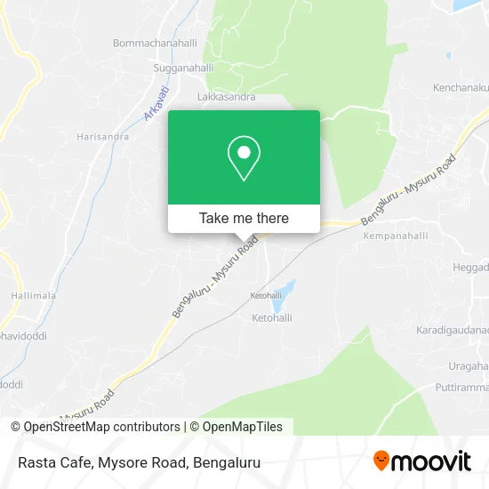 Rasta Cafe, Mysore Road map