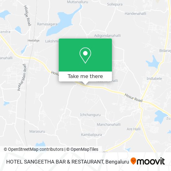 HOTEL SANGEETHA BAR & RESTAURANT map