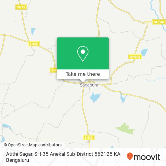 Atithi Sagar, SH-35 Anekal Sub-District 562125 KA map