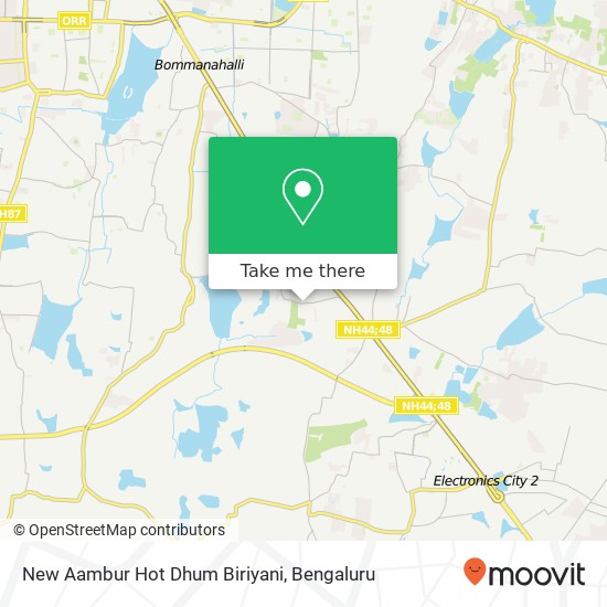 New Aambur Hot Dhum Biriyani, Manipal County Road Bengaluru 560068 KA map