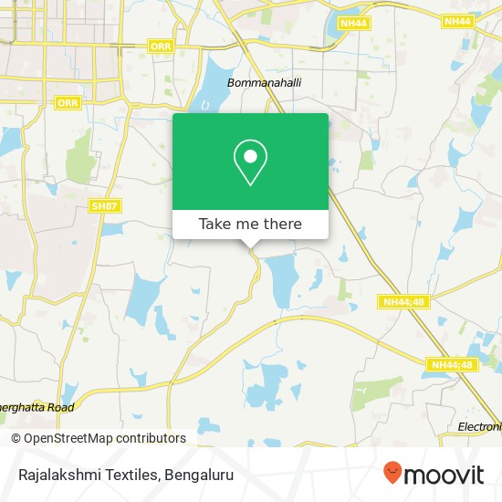 Rajalakshmi Textiles, Begur Road Bengaluru KA map
