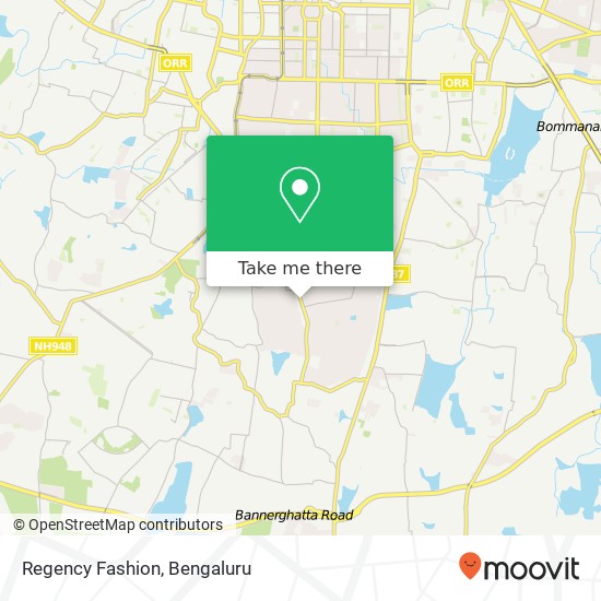 Regency Fashion, Kothanur Main Road Bengaluru KA map