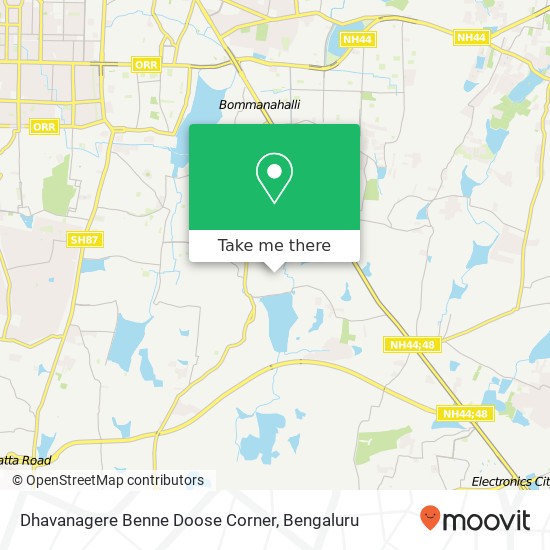 Dhavanagere Benne Doose Corner, 1st Main Road Bengaluru KA map