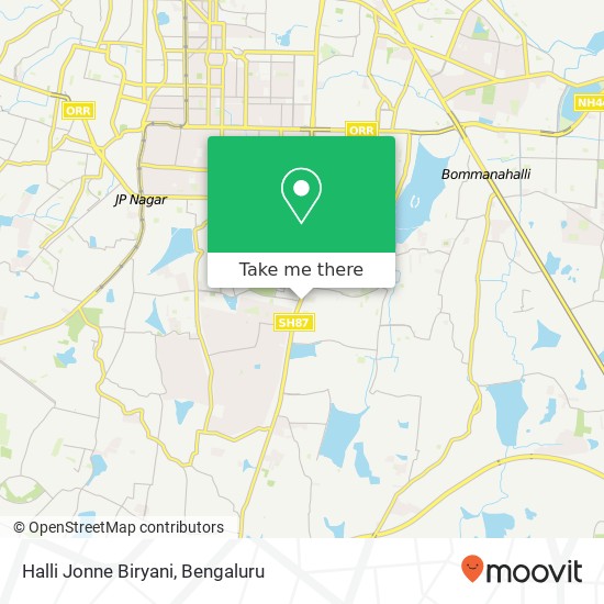 Halli Jonne Biryani, Arekere Main Road KA map