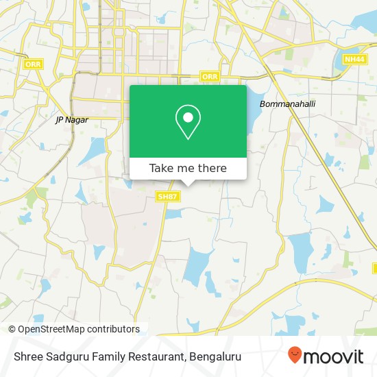 Shree Sadguru Family Restaurant, Arekere Main Road KA map