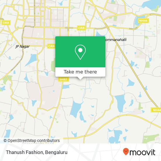 Thanush Fashion, BTS Road KA map